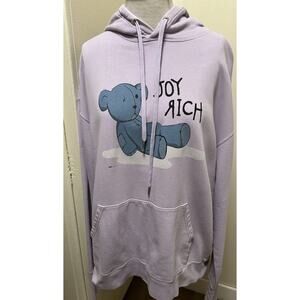 RARE Joyrich LA Unisex Lavender Big Teddy Bear Streetwear Hoodie - Size Large